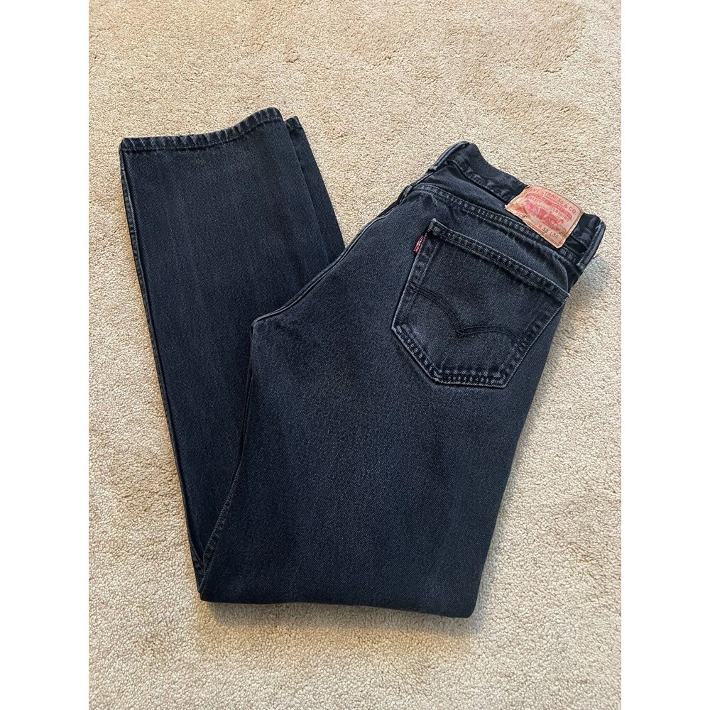 Levi's 505 Straight Fit Jeans - Men’s 33 x 34 Black